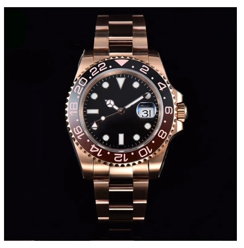 True AR Factory 18K Rose Gold Watches Clean Clean Ceramic Gmt II 40mm 904L 126715 Vs ETA3285 Move