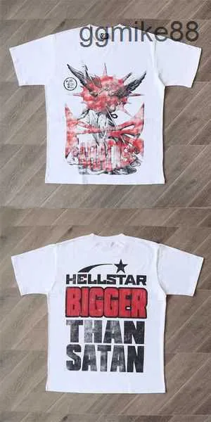 Hellstar Heren T-shirts Hip Hop Gedrukt Hoofd Hellstar t Designer Shirt High Street Shirts voor Heren Dames Korte mouw Top Tee Stick Drill Sweatshirt OB0F