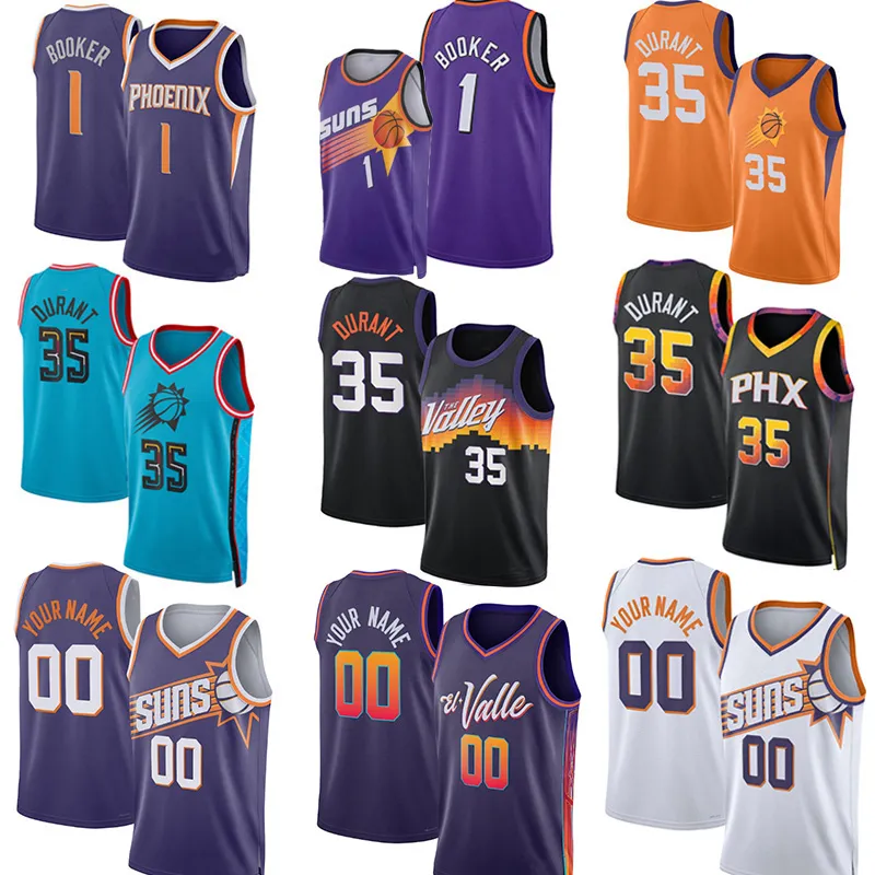 Kevin Durant Devin Booker Basketball-Trikots PHX Phoenixs Sun Bradley Beal Jusuf Nurkic Grayson Allen Bol Bol Josh Okogie The Valley City Jersey Custom