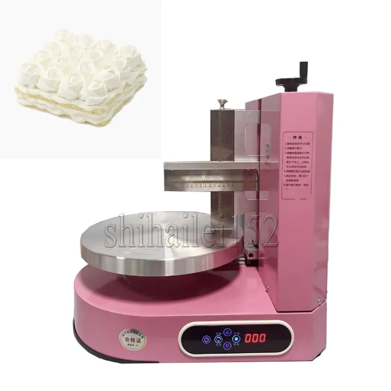 Máquina semiautomática para esparcir crema de pastel de cumpleaños, máquina de llenado de recubrimiento de crema de enyesado para pasteles, máquinas de decoración de pasteles