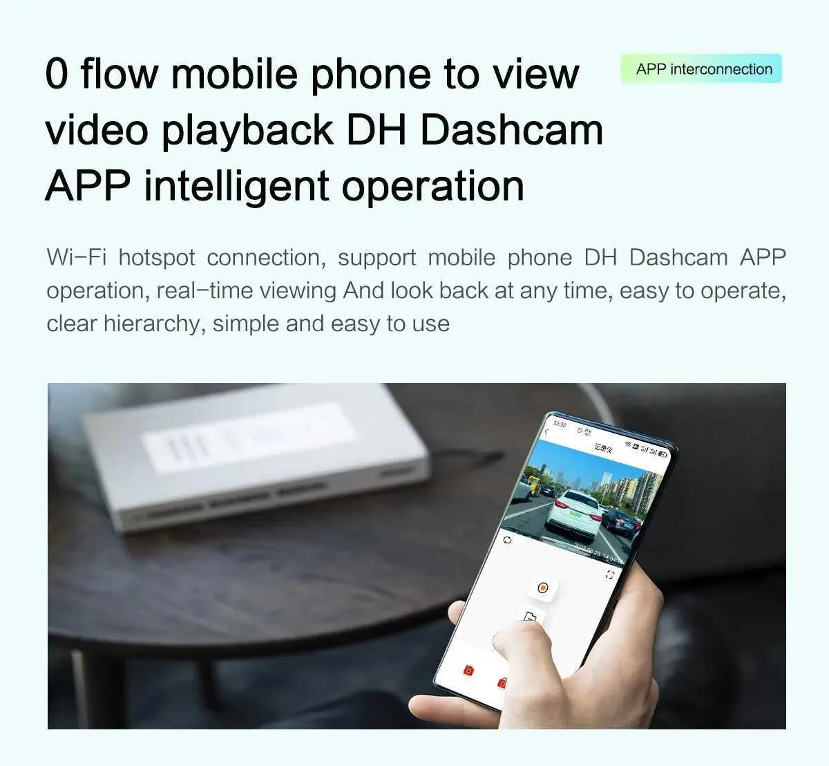 Auto DVRs Dahua M3 Dashcam 1440P WiFi Recorder Crash Latch Nachtsicht ...