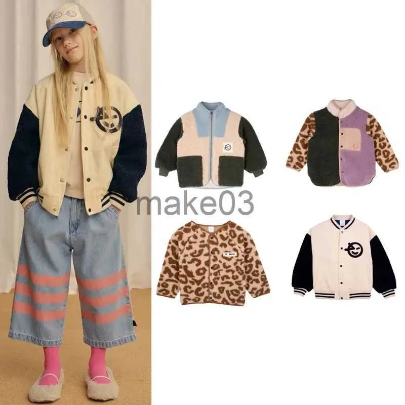 Giubbotti Cappotto per bambini 2023 Autunno Nuovo stile britannico Ragazze Cappotto con stampa leopardata Ragazzi Cappotto abbinato ai colori per l'autunno inverno Abbigliamento J231115