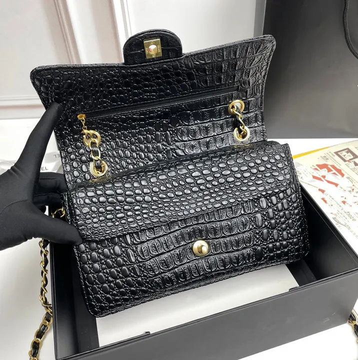 Crocodile leather purse deals