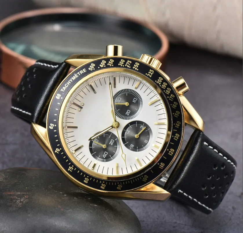 Zegarki na nadgarstki dla mężczyzn nowe męskie zegarki Trzy igły kwarc zegarek Wysokiej jakości najlepsze luksusowe marka Zegar Mężczyzny Masowe akcesoria skórzany pasek