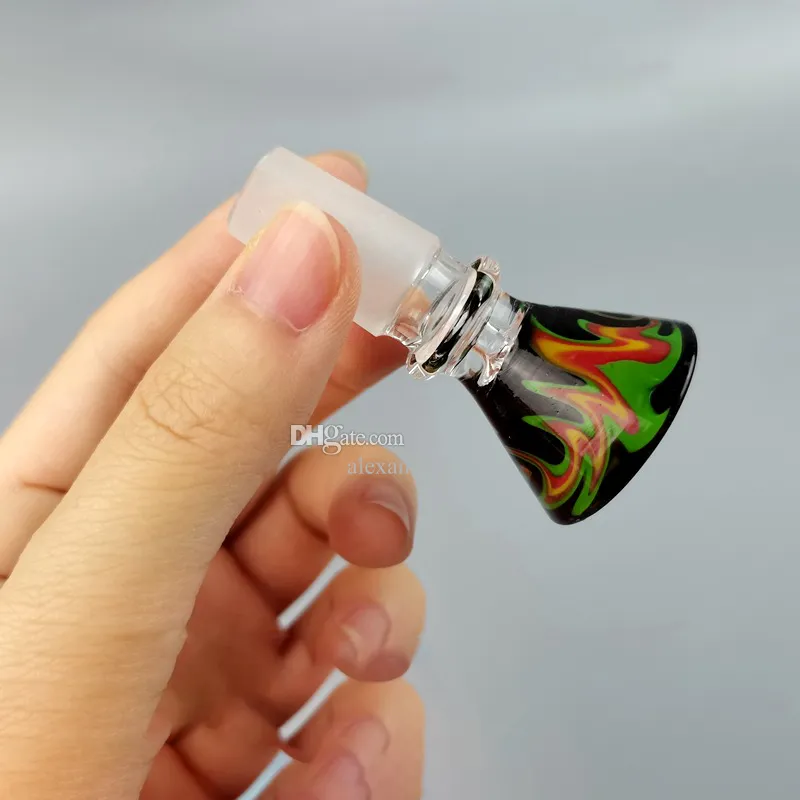 Nieuwe Ontwerp Galss Bowls Met 14mm 19mm Mannelijke Heady Kleur Kom Voor Glazen Waterpijpen Waterleidingen Glas adapter Roken Accessoires
