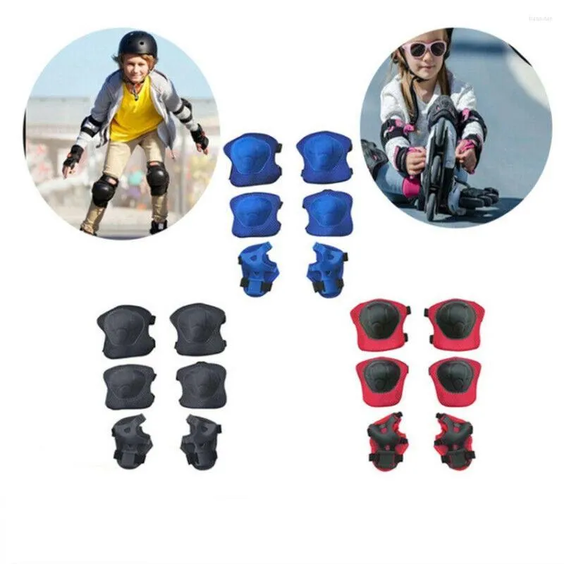 Podkładki kolan 6PC/Set Dzieci dzieci rowerowe rowerowe deskorolki Ochrona jazdy na łyżwach Praktyczne ochronę osłony łokcia