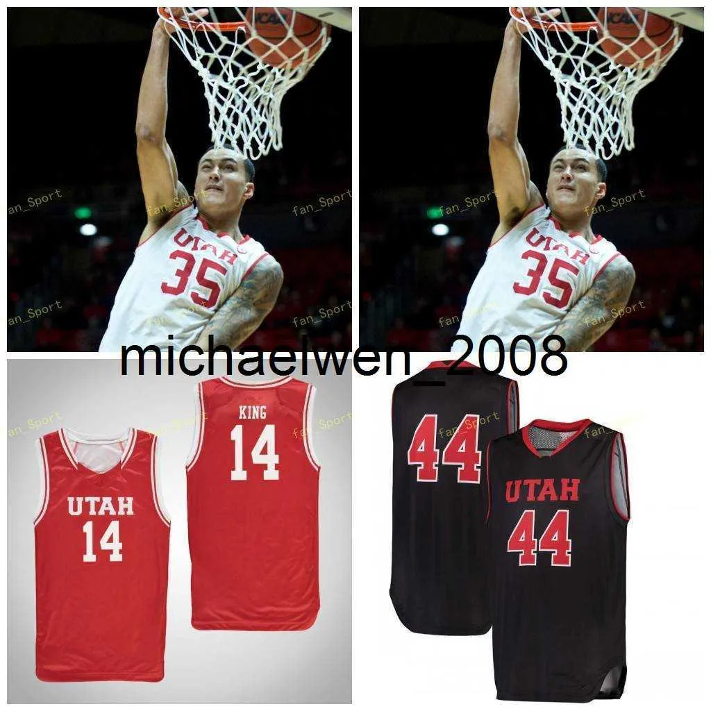 Mich28 Utah Utes College Basketball Jersey 10 Christian Popoola 11 둘 다 Gach 13 Novak Topalovic 15 Kevin Kremer 남자 여자 청소년 커스텀 스티치