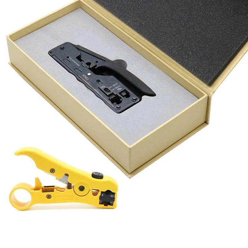 Freeshipping RJ45 Crimper för Cat7 Cat6a Plug Network Tools Crimping Cable Stripper Clamp 8p8c Tång Multifunktionell Crimp Clip Cabqm