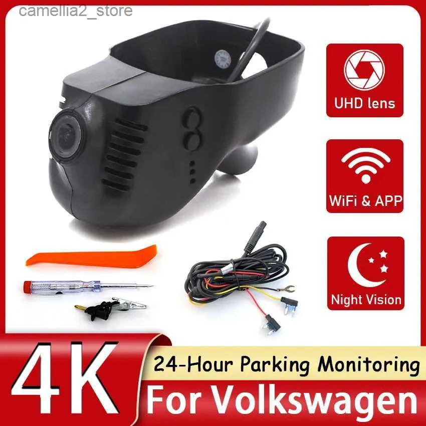 CAR DVRS CAR DVR DASH CAM FÖR PASSAT B7 CC TIGUAN MK1 JETTA GOLF 6 2010 ~ 2015 för Skoda Octavia 2 Facelift 2013 Hidden Dashcam Q231115