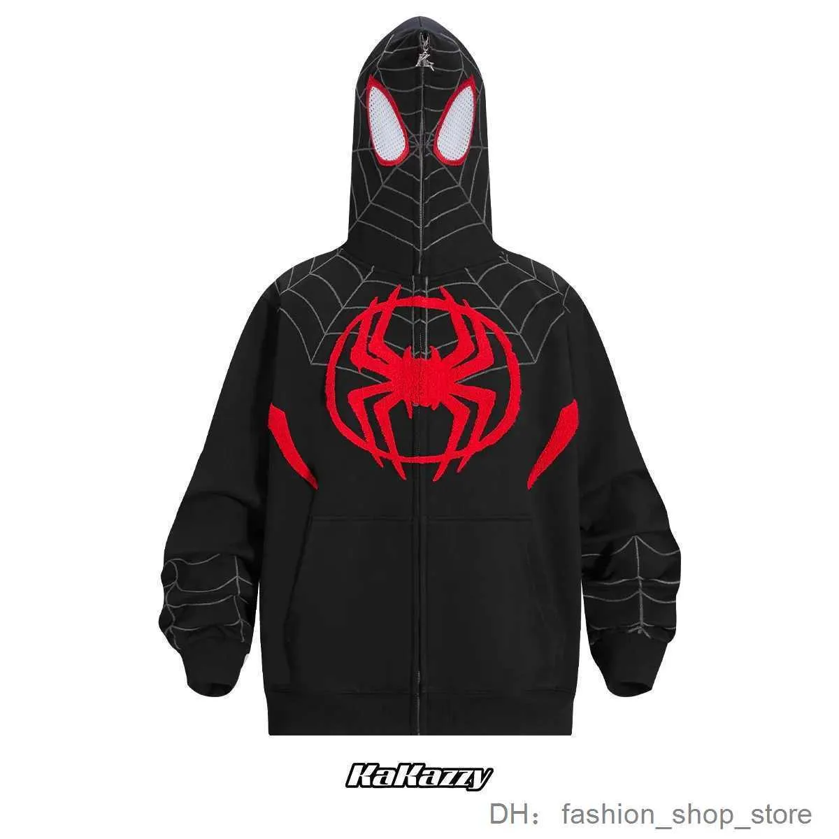 Heren Hoodies Sweatshirts Nieuw Kakazzy Modemerk Alle Ramaway Spider Man Cosplay Hoodie Geborduurd Dezelfde Stijl Hoge Kwaliteit Bladerdeeg Tn cp jas cosplay 7 HX7E