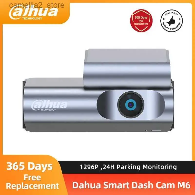 CAR DVR DAHUA M6 DASH CAMALE 1296P WIFI 139 VINKLE BIL RECORDER CRASS LATCH AI VOKEL CONTROL NATT SINIVEL 360 ROTATATIONS Dashcam Q231115