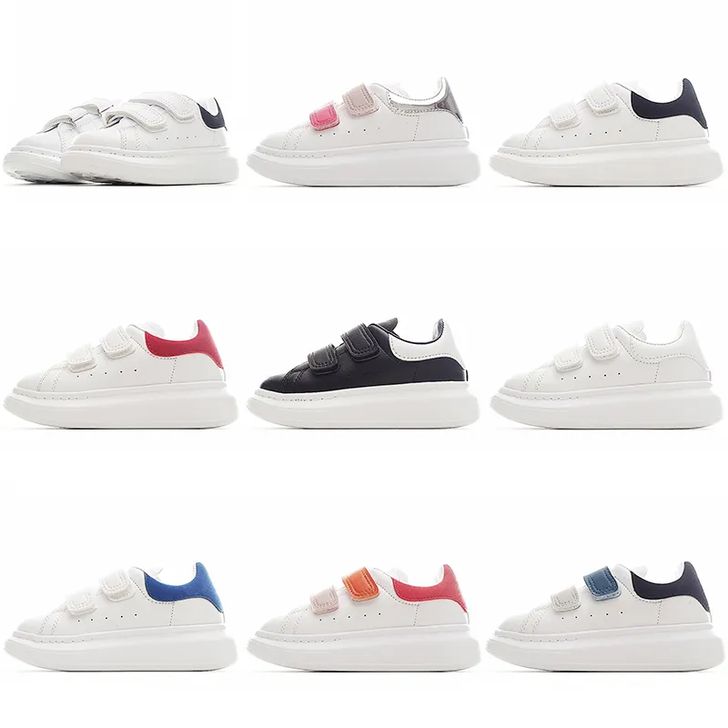 Nouvelles chaussures pour enfants Blanc Rouge Noir Dream Blue Sangle unique Baskets surdimensionnées Semelle en caoutchouc AS Cuir de veau souple Baskets à lacets Chaussures de sport Chaussures pour enfants