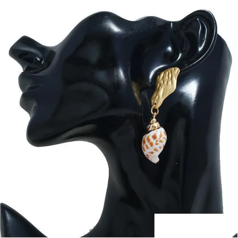 Dangle Chandelier Lateefah Fashion Conch Shell insing عصرية للسيدات الهدايا للبنات إكسسوارات النساء يهودية Dhgarden DH04J