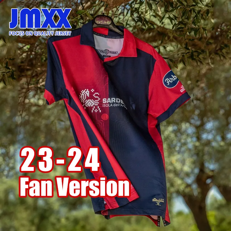 JMXX 23-24 CAGLIARI SOCCER Jerseys Home Away Away Away Away Away Andrea Petagna Shomurodov Nandez Sulemana Mens Minforms Jersey Man Football Shirt 2023 2024 Wersja fanów