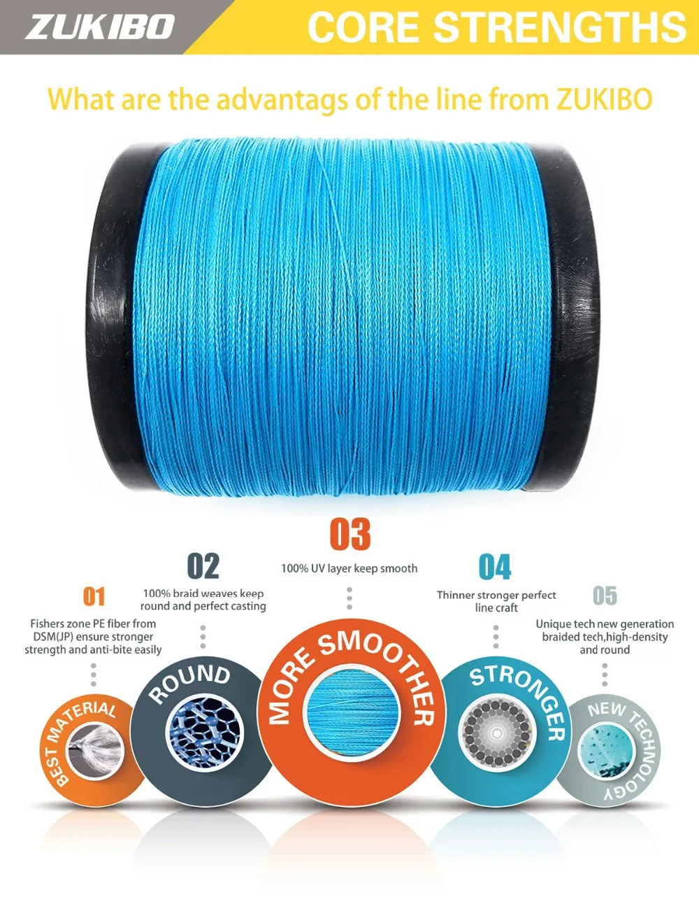 DHgate.com:Braid Line 3000M 1000M Saltwater 8-Strands 4PE Braided ...