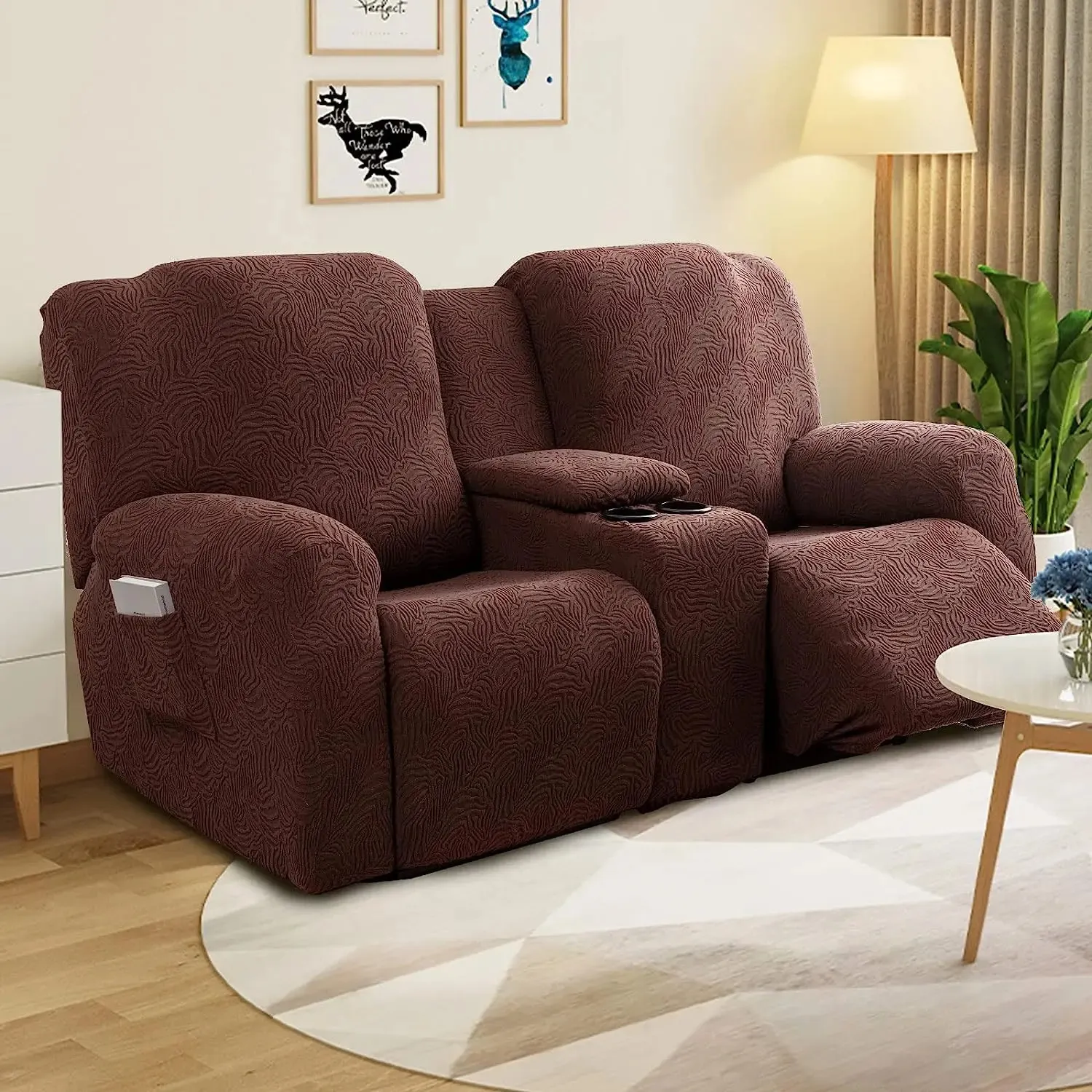 Чехлы на стулья, чехол на кресло для двоих с раскладывающимся диваном на центральной консоли, толстый, мягкий, моющийся диван с откидным сиденьем 231115