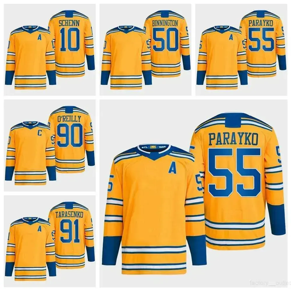 St. Louis''Blues''2023 Reverse Retro Hockey Jersey 90 Ryan Oreilly Blank 50 Binnington 55 Parayko 10 Schenn 91 Tarasenko Winter Classi All S