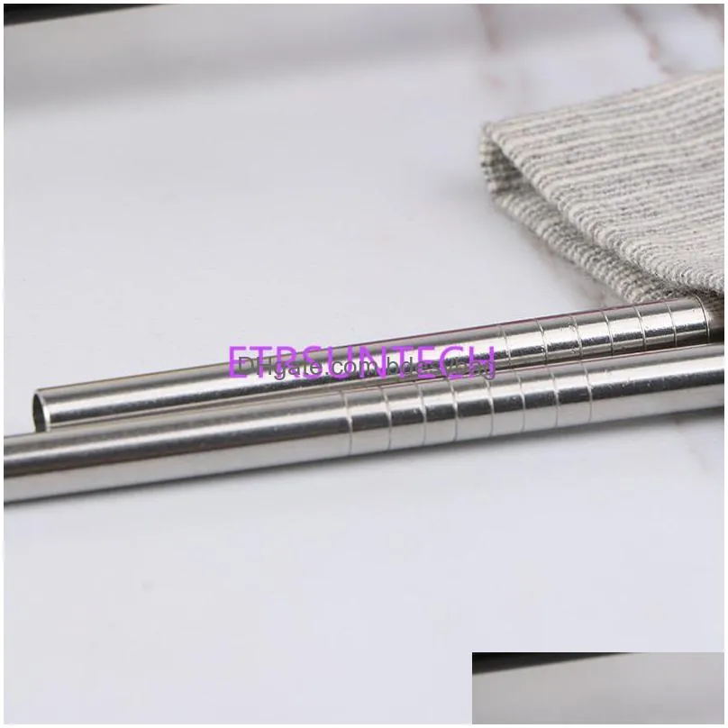 18cm short drinking straw for kids stainless steel straw reusable silver metal straws food grade for juicy lx0602