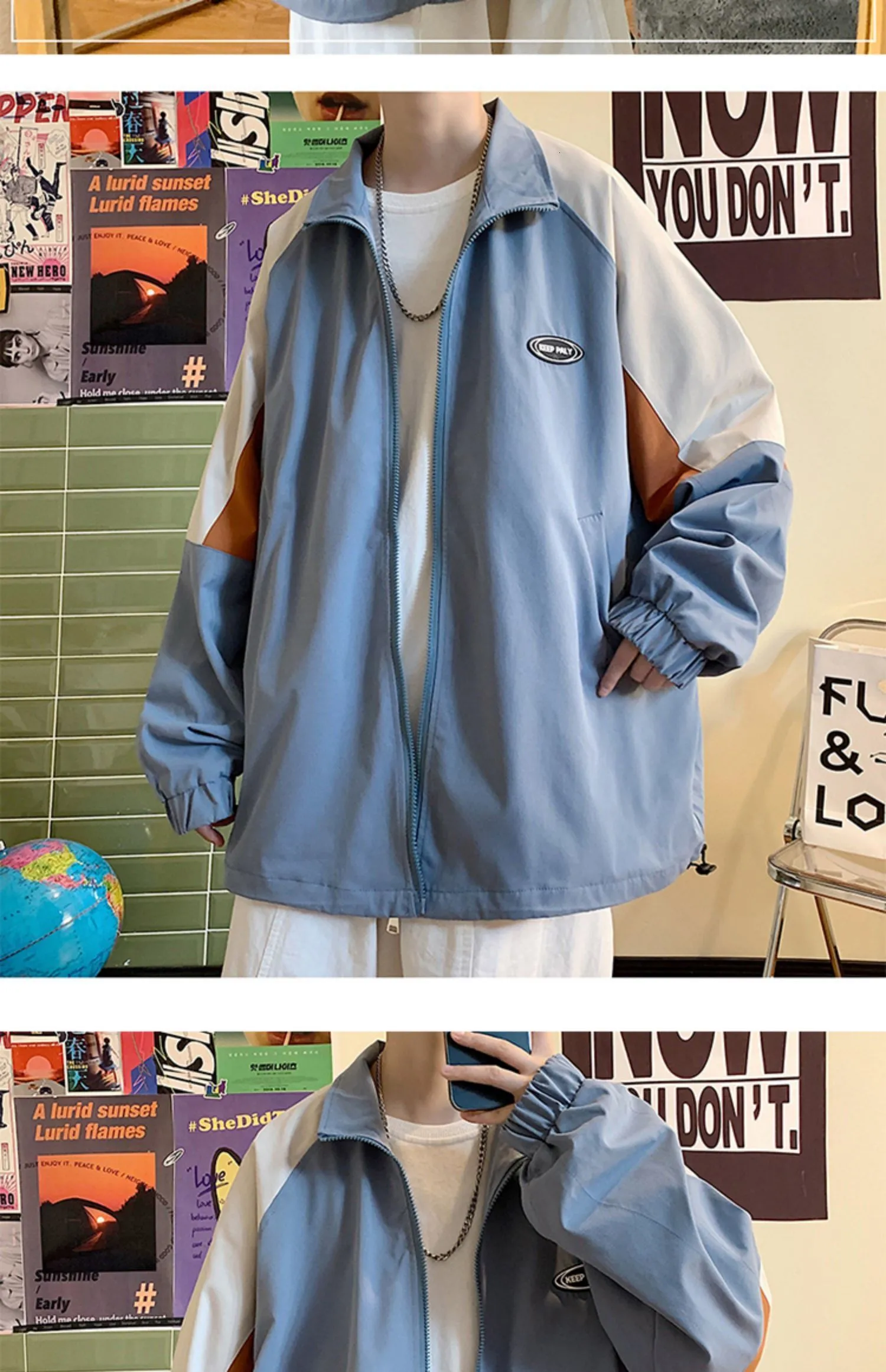 さらに100円引き◆WAI KEI◆Color block work jacket DHgate.com:Mens Korean Patchwork Varsity Jacket, Japanese