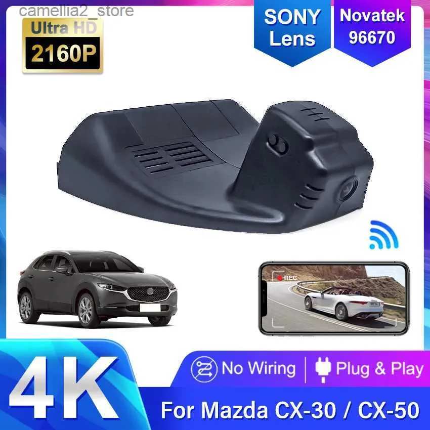 Auto-DVRs, Auto-DVR für Mazda CX-30 CX-50 CX30 CX50 EV 2023 2022 2021 2020, Plug-and-Play, 4K-Dashcam-Kamera, Videorecorder, versteckte DashCam Q231115