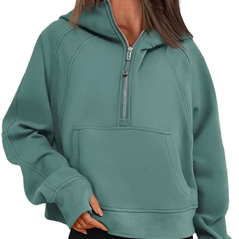 Espessamento hoodies jaquetas hoodies esportes jaquetas de veludo outono zíper completo ao ar livre lazer camisola roupas de ginástica outono e inverno yoga hoodie espessamento de mergulho