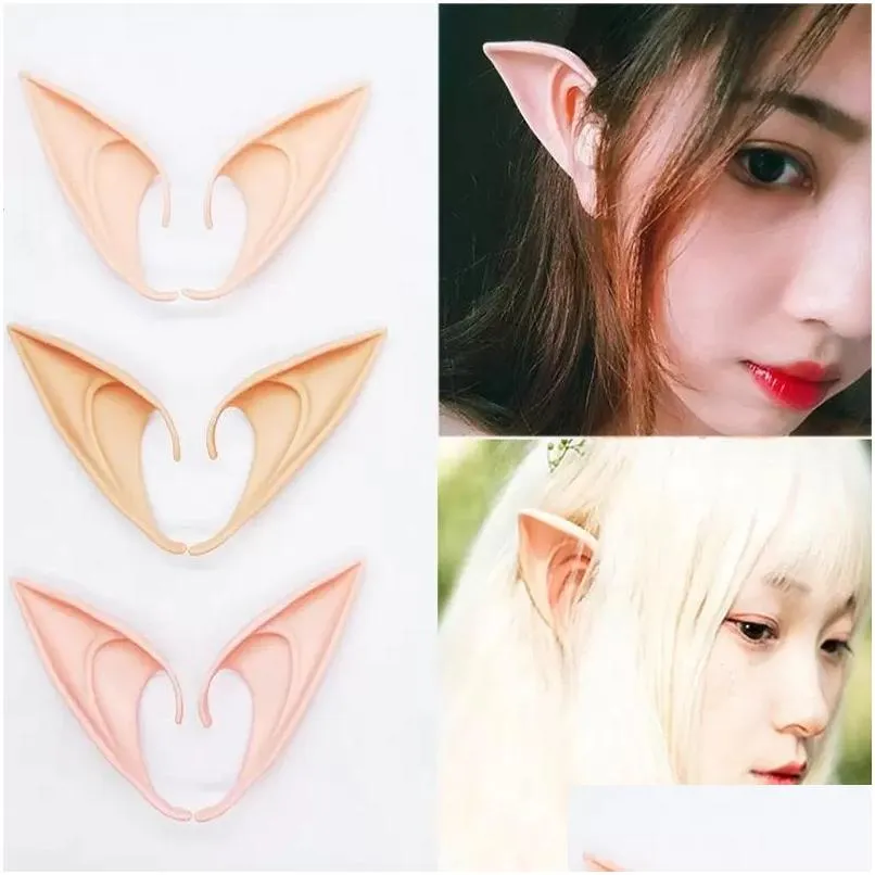 Party Masks Elf Ear Halloween Fairy Cosplay Accessores Vampire Party Mask For Latex Soft False 10Cm And 12Cm Wx9 Drop Delivery Home Ga Dhhbp