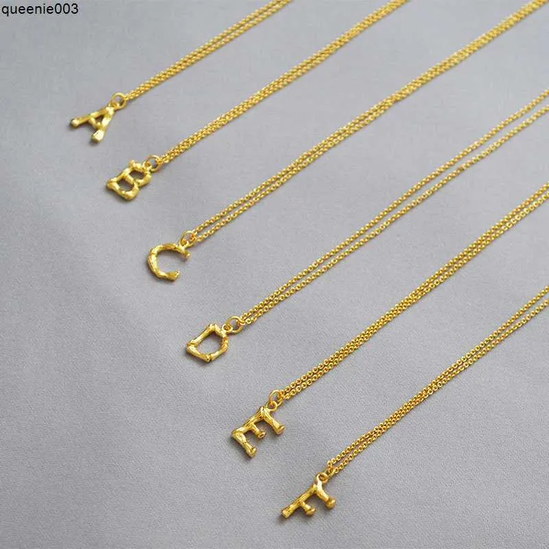 Halsketten 18k Gold Edelstahl 26 Buchstaben Designer für Frauen Luxus Cel Marke Link Ketten Halsband Kreuz Kette Halskette Schmuck Geschenk