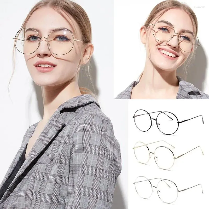 Солнцезащитные очки Vintage Vision Care Крупногабаритная металлическая оправа для очков Оптические очки Круглые очки