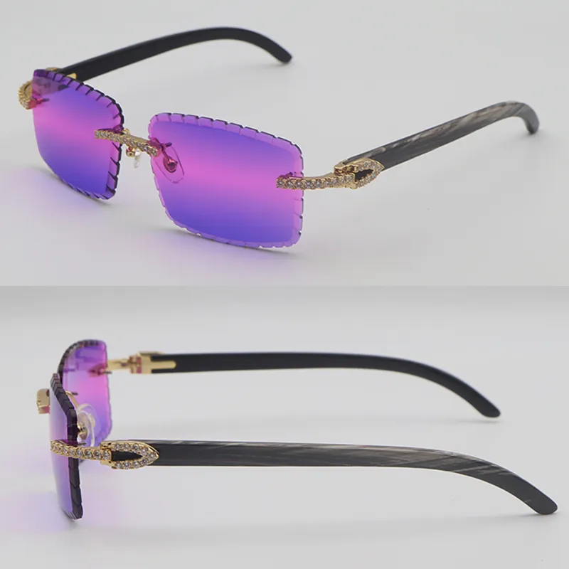 Gorgeous Classy Luxury Rimless Sunglasses Strong UV Protection Elegant Rimless Sunglasses: Designer Style With Buffalo Horn  main image 3