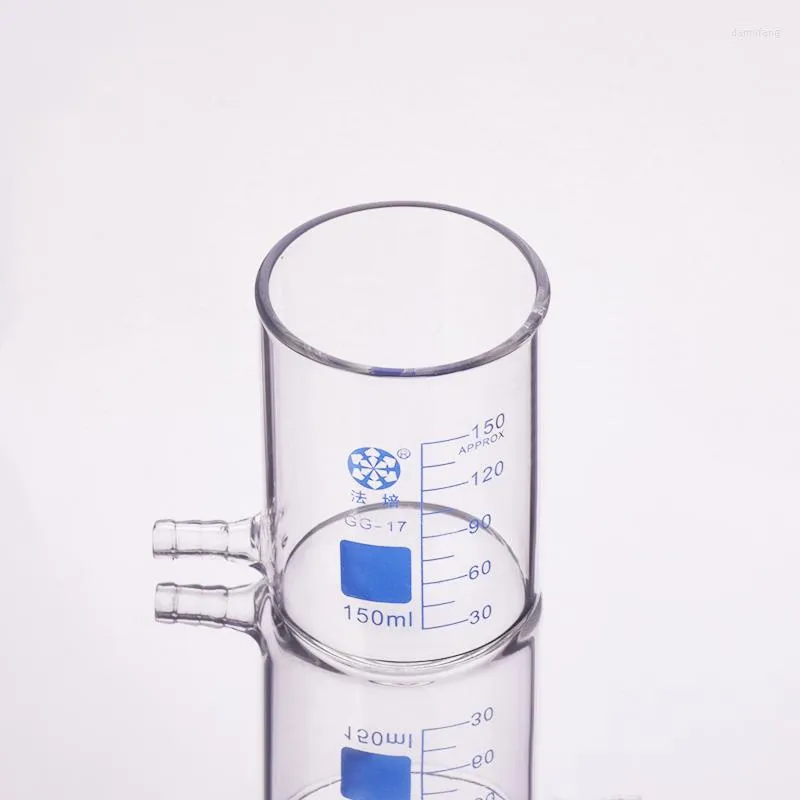 Beker in lage vorm met onderste buis zonder tuit 100 ml-150 ml-200 ml-250 ml-5000 ml tubules laboratorium