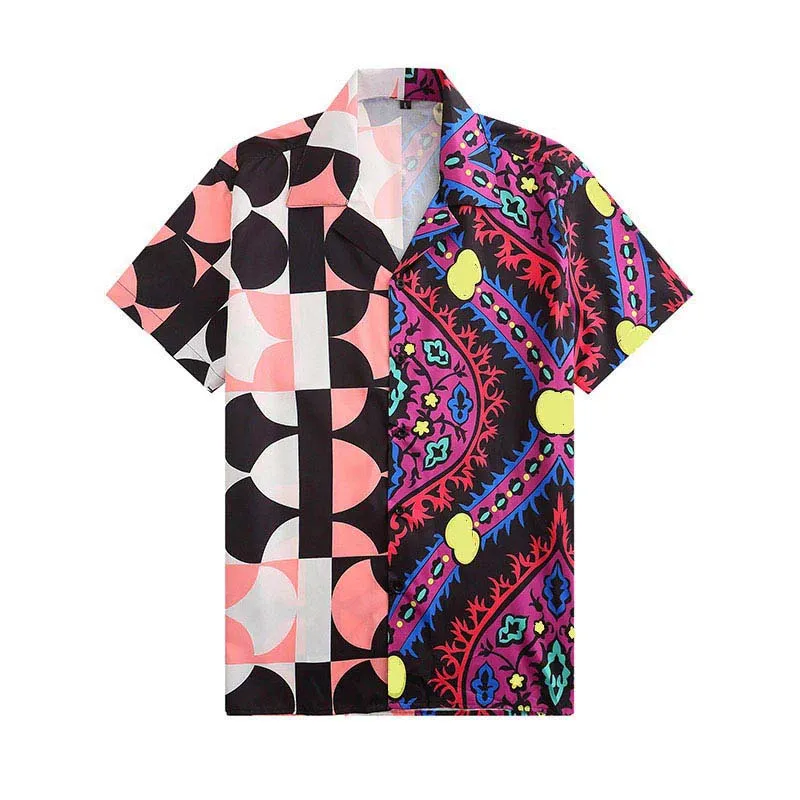 Men's T-Shirts Mens Vintage Ethnic Style Printing Loose Short Sleeve Stand Collar Casual Shirt Daily Wearing High Quality Office Big BlouseM-3XL