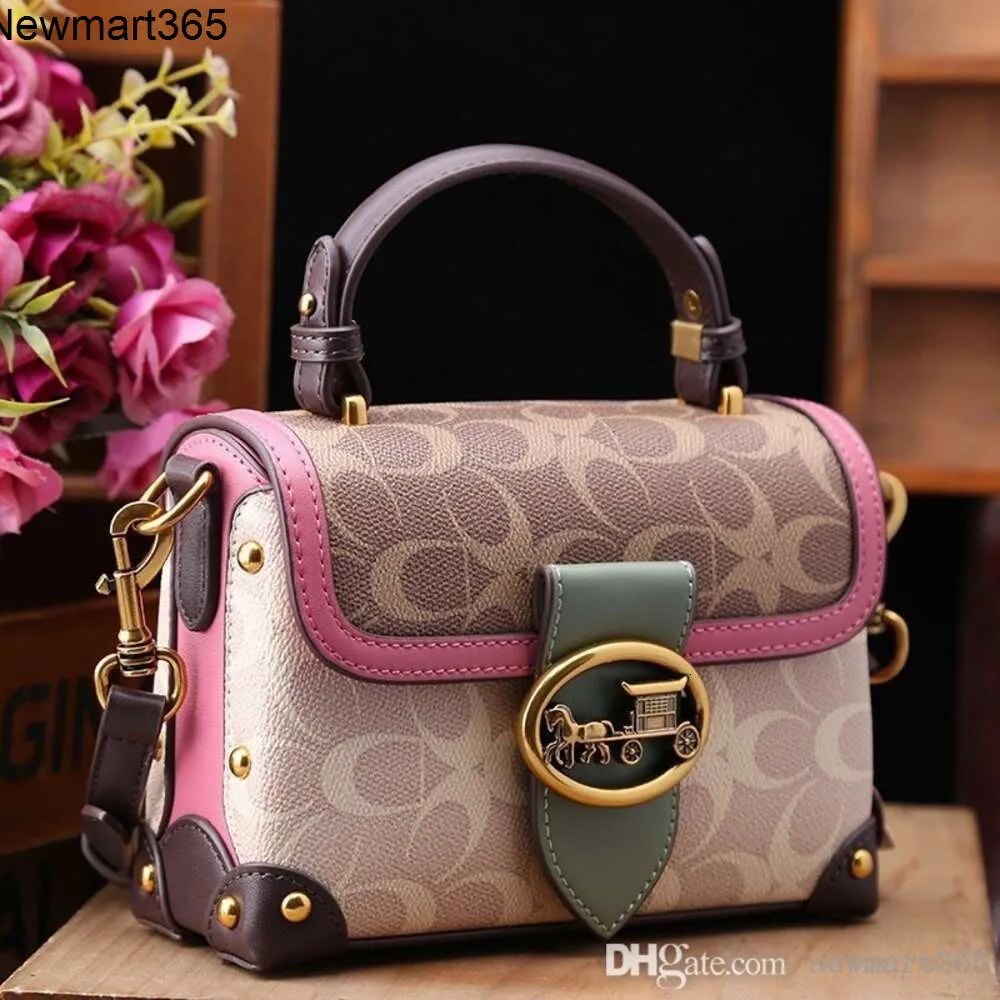 Small Square Womens 2023 Designer New Rose Red Handheld Advanced Foreign Style One Shoulder Crossbody Bag