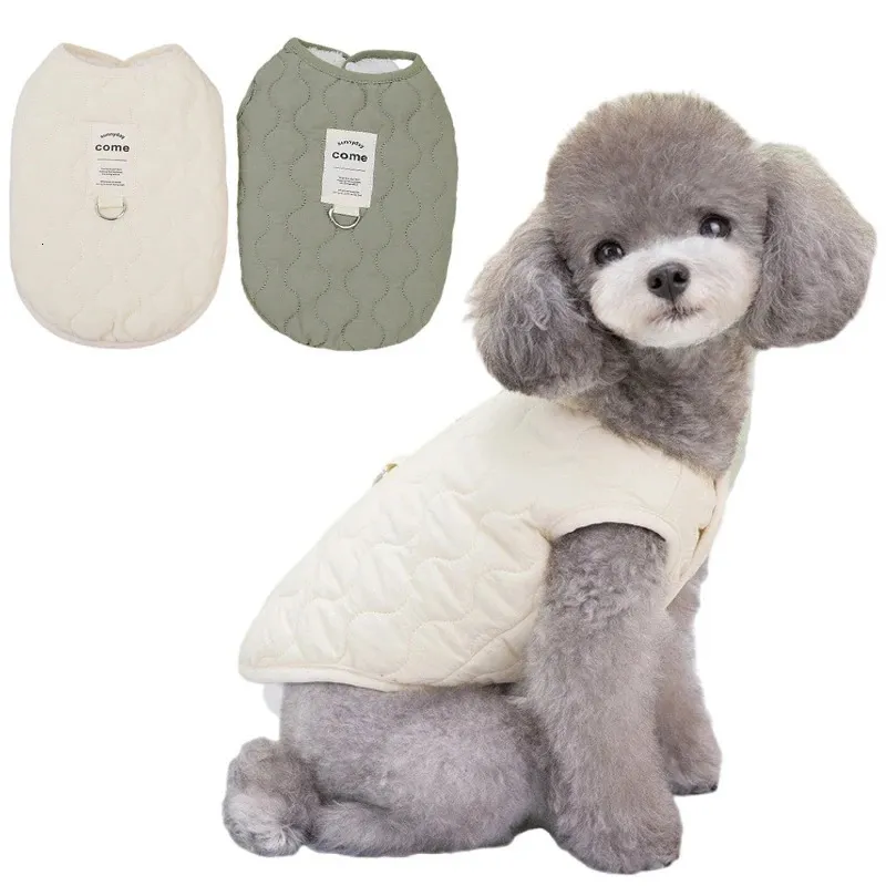 Abbigliamento per cani Gilet invernale caldo per vestiti per gatti di piccola taglia Cucciolo con cappotto Dring Giacca per animali in cotone Vestito per chihuahua Costumi Bulldog francese 231114