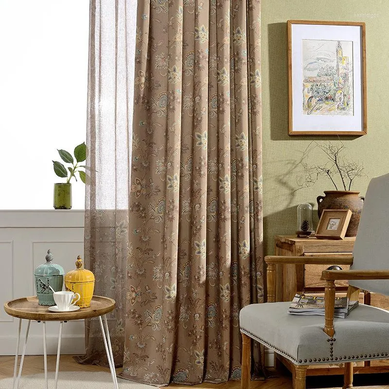 Personalização de cortinas cortinas modernas para a sala de jantar viva quarto pastoral countrystyle polysters impressão de tecido