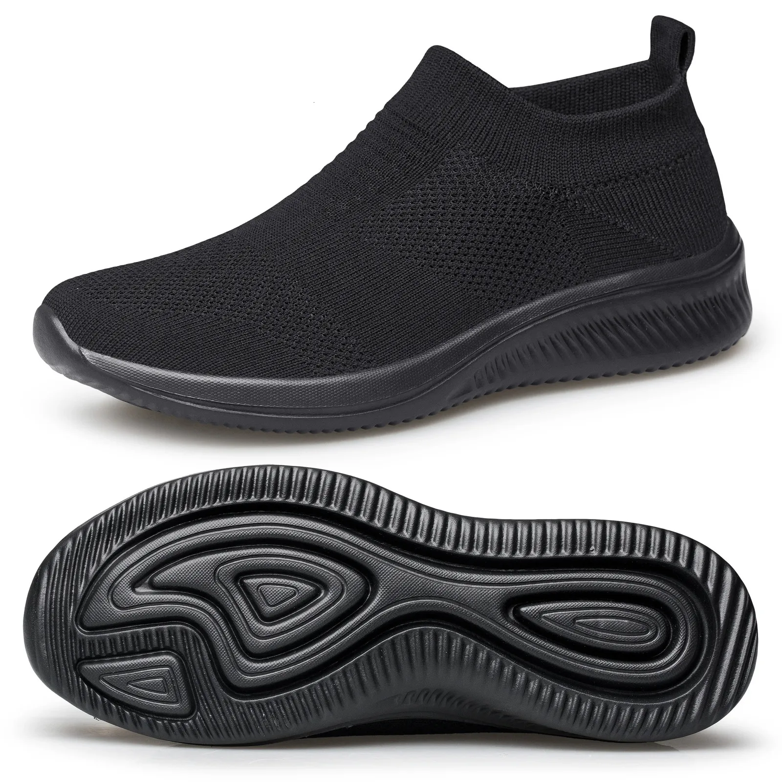 Sapatos de vestido homens primavera casual sneaker respirável ultraleve deslizamento em malha meia boca jogging atlético amortecimento tamanho grande 40 48 231115