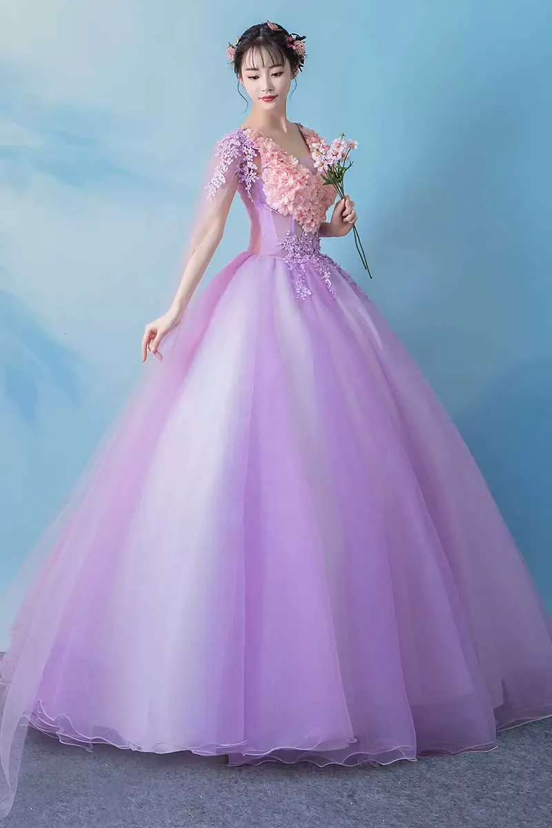 Lavender top medieval dress