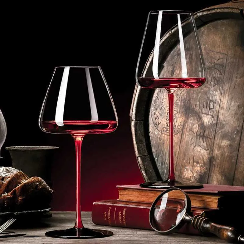 Verres à vin 2 pièces Art Collection Grade cristal fait à la main 250-600 ml gobelet Festival Banquet rouge (pétillant) vin coupe de Champagne ensemble de verres Q231115