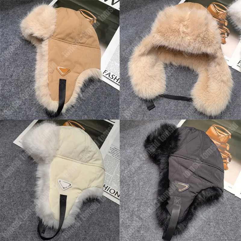 Womens Designer Oorwarmers Mode Hoed Konijn Pluizige Oorbeschermers Voor Mannen Luxe Ingericht Hoeden Zachte Warme Winter Hoeden Motorkap