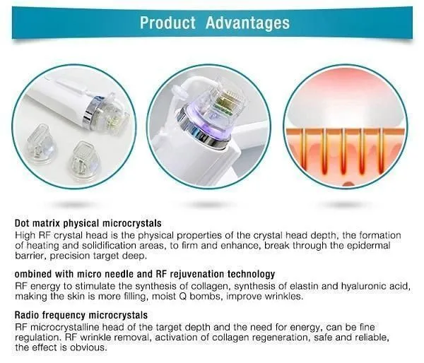 Professional microneedle RF fractional micro needle fractional RF machine with cryo handle for cooling face lift skin tightening