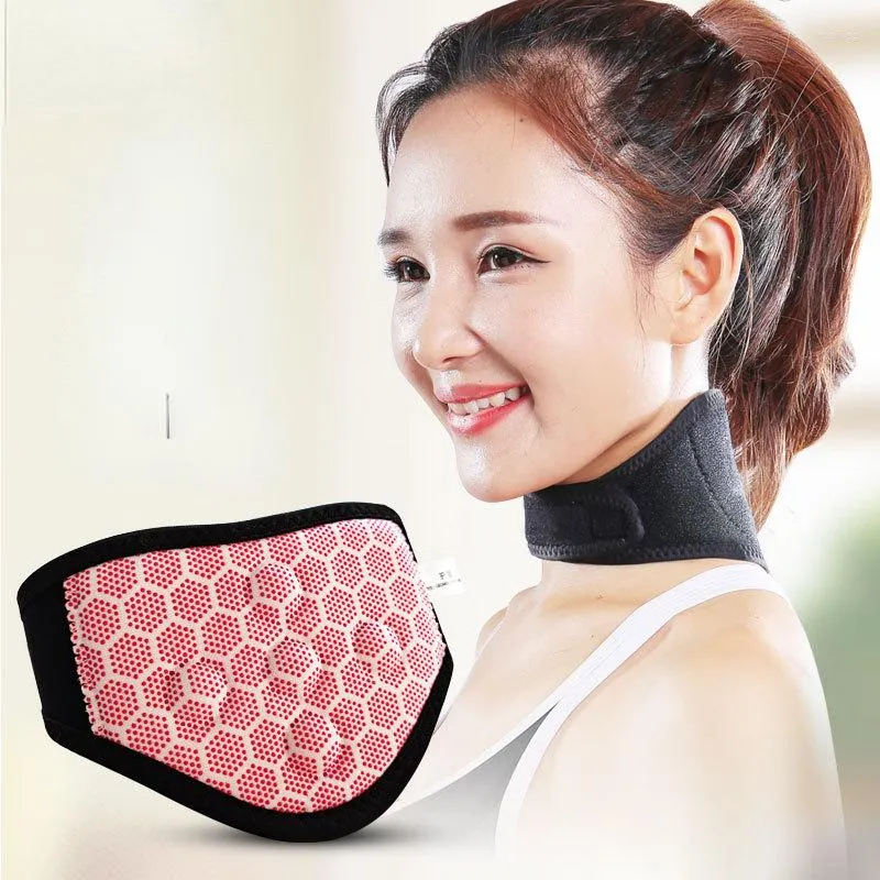 Carpets Black Self-heating Neck Guard Heating Padding Tape Magnet Warmer Pad Nursing Cervical Traction For