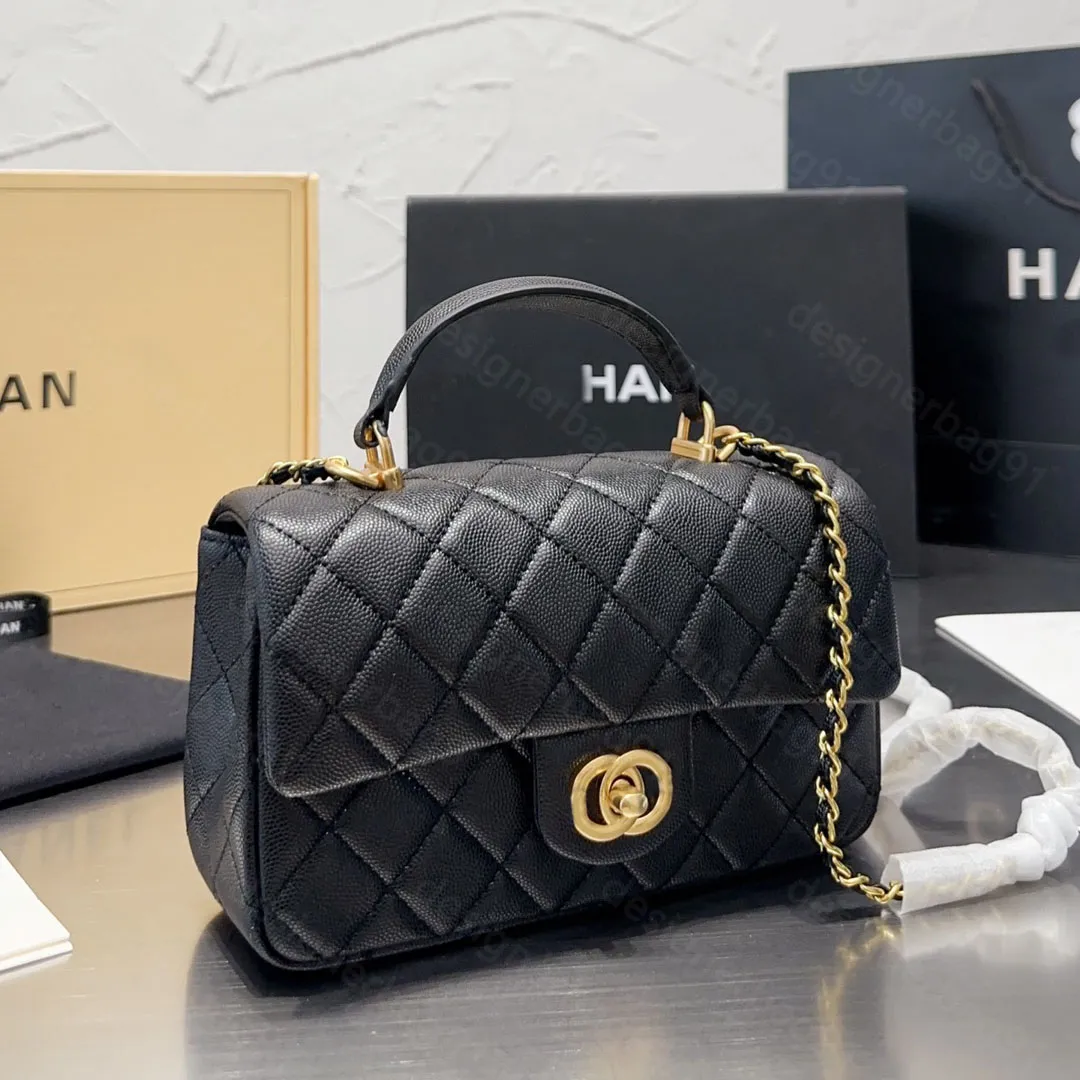 Luxury Designer Crossbody Bag With Shoulder Chain Leather Handbag For