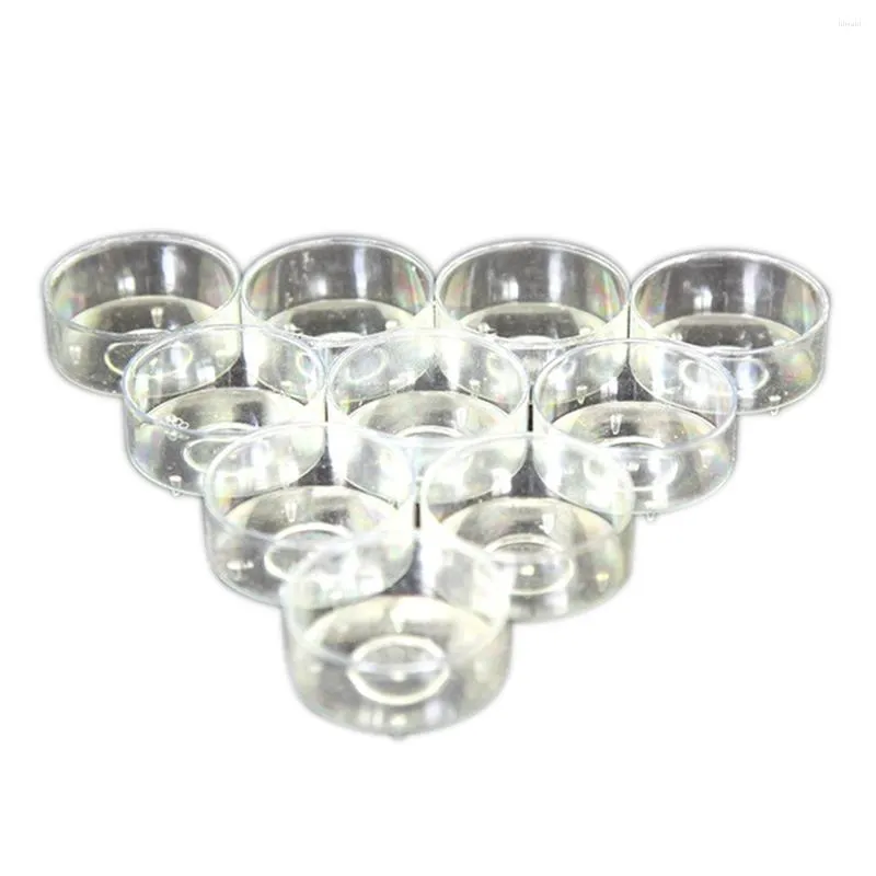 Candle Holders 100 Pcs Clear Containers Ghee Container Plastic Tealight Cups Small Terrarium Round Empty Tea Lights Candles