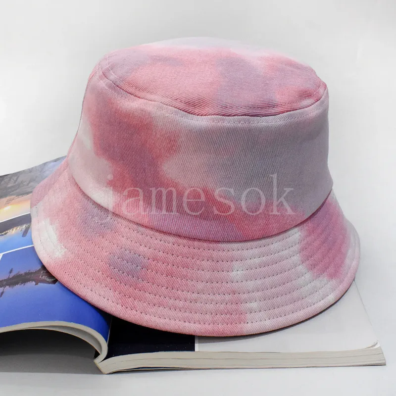 Ontworpen acrylvisser Cap Outdoor Sun Protection Embet Hat Cap Custom Logo Tie Dye Bucket Hat DF176