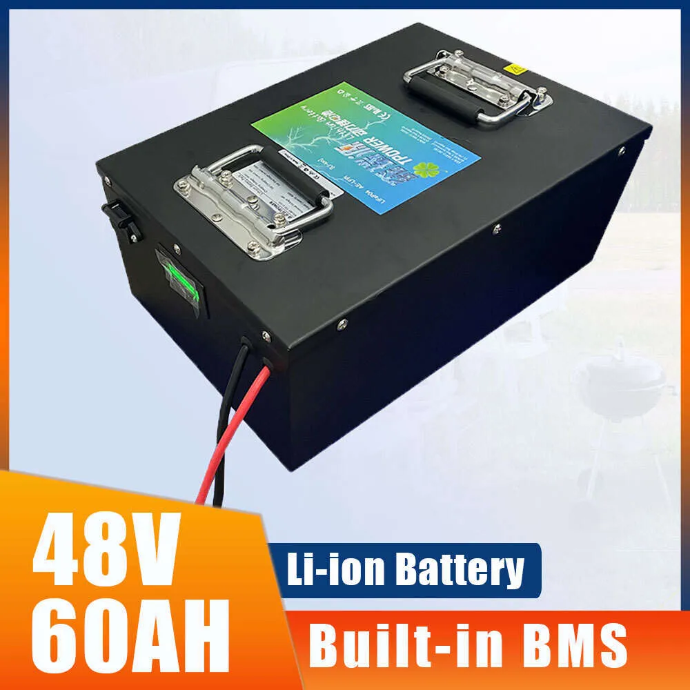 48V 60AH Vattentät li-ion med Bluetooth litiumpolymerbatteri Prefekt för elektrisk cykelövervakningsutrustning LED-lampor