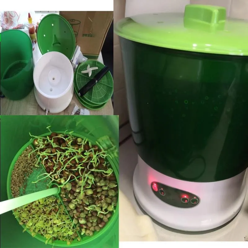 FreeShipping Digital Home DIY Bean Sprouts Maker 2/3 Couches Automatique Électrique Germinateur Semences Légumes Semis Croissance Seau Wsrkn