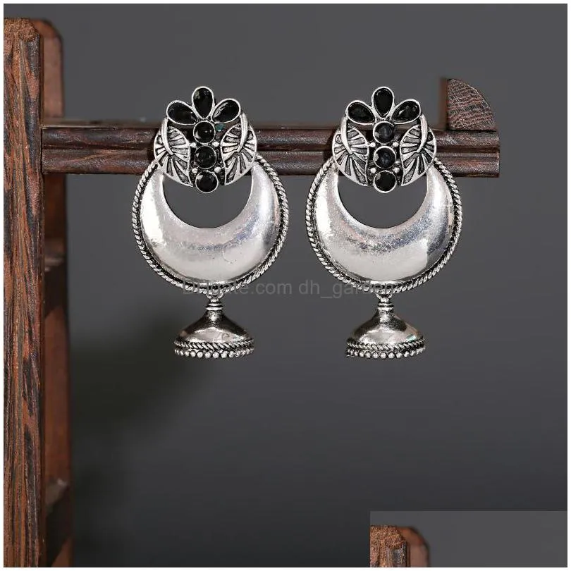 Dangle żyrandol Vintage okrągłe fala Kolczyki dla kobiet ozdoby retro urok eleganckie stwierdzenie bijoux dostarcza dhgarden dhxho