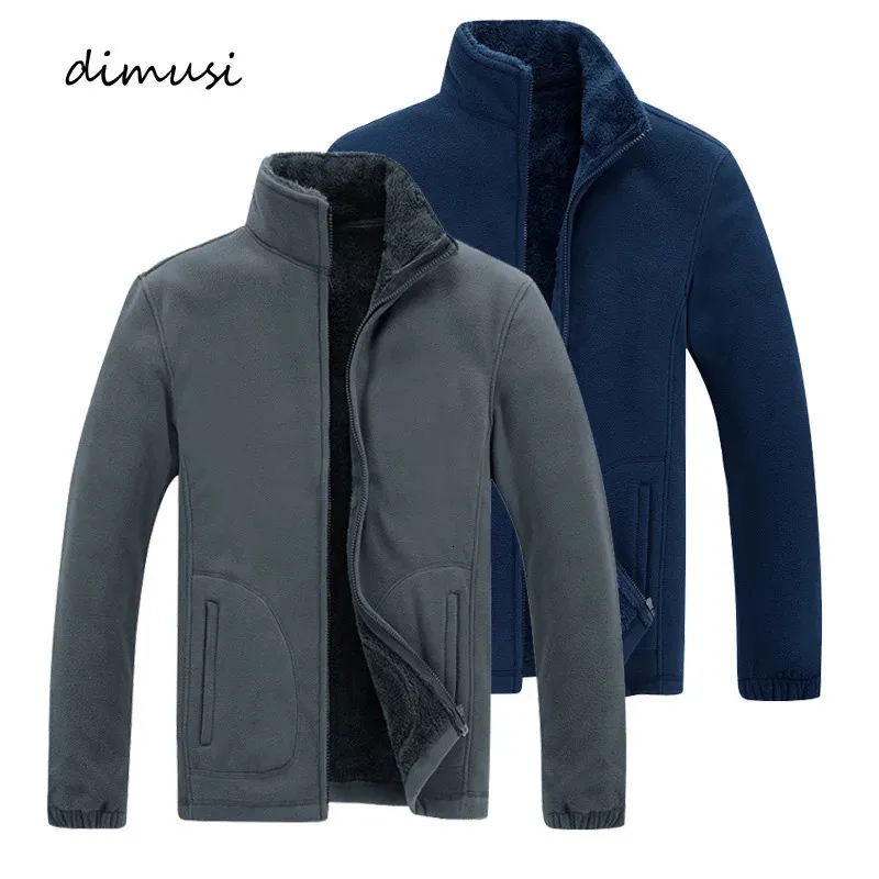 Mens Hoodies Sweatshirts DIMUSI Winter Softshell Fleece Jackets Casual Men Thick Warm Sweatshirt Man Thermal Solid Color Coats Clothing 7XL 231114