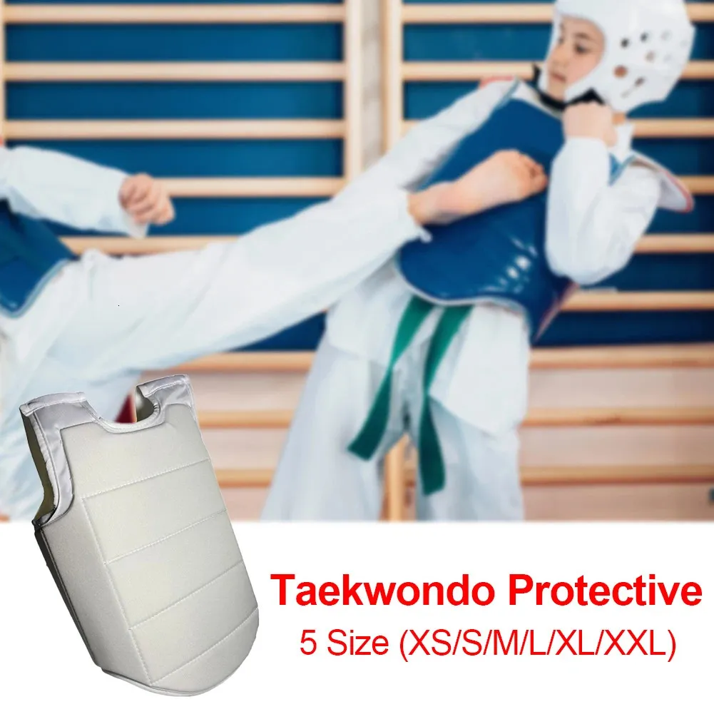 Equipaggiamento protettivo Taekwondo Karate Gilet di protezione per il torace Boxe Karate Protezione per il seno Attrezzatura di protezione per il karate per bambini adulti 231115