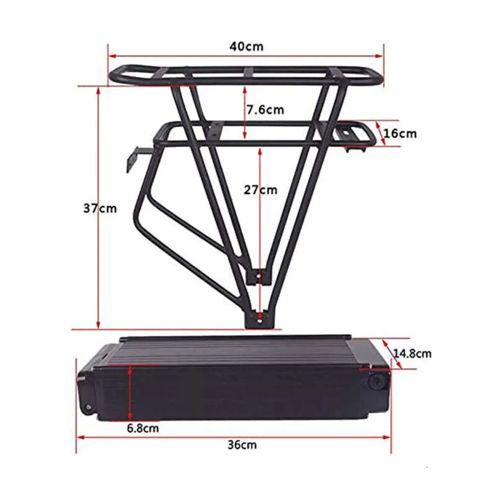 Green Cell Batterie Vélo Electrique 36V 20Ah 720Wh Rear Rack Ebike