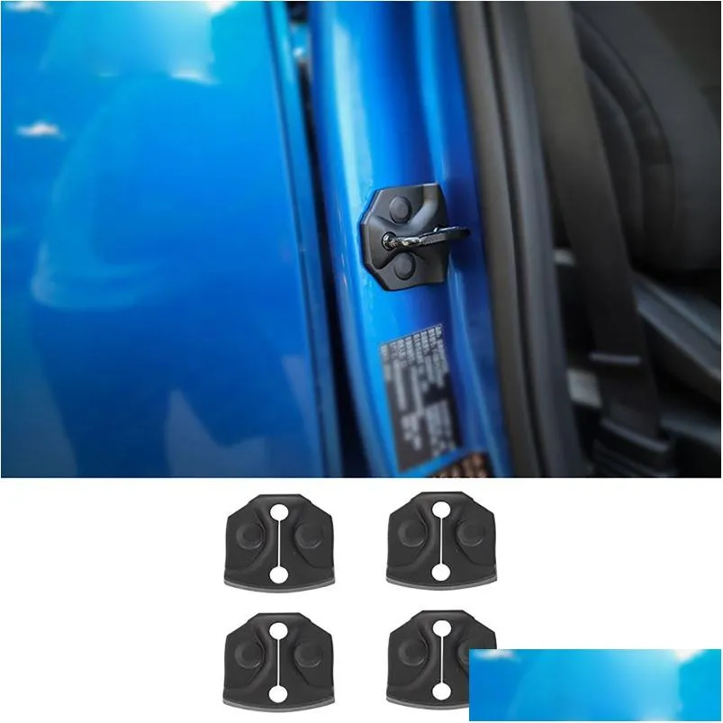 Autres accessoires d'intérieur Abs Black Door Lock Striker Décoration Ers pour Ford F150 Accessoires d'intérieur de voiture Drop Delivery Automobiles Dhh2Q